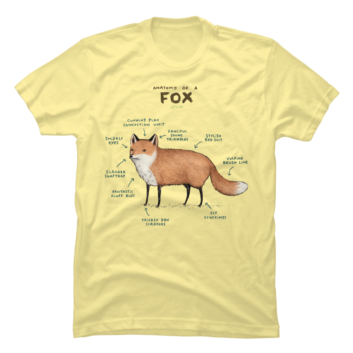anatomy of a fox shirt anatomy of a fox shirt